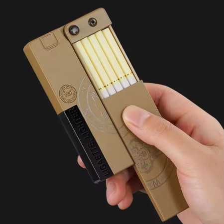 Foldable Jet Flame Lighter with Cigarette Case Box