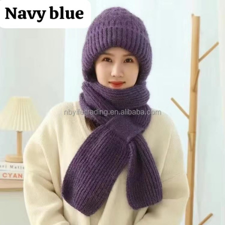 2 in 1 Winter Protection Windproof Cap with Scarf